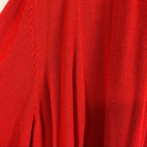 Cyrus Open Front Hi-Low Cardigan Red Medium - Picture 6 of 8